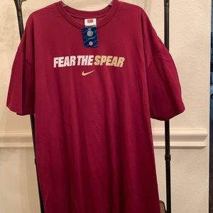 NWT Men's XXL Nike FSU "Fear The Spear" Garnet Short Sleeve TShirt